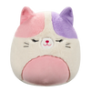 Squishmallows Fuzzamallows Nell la gatta pezzata rosa e viola, 30 cm
