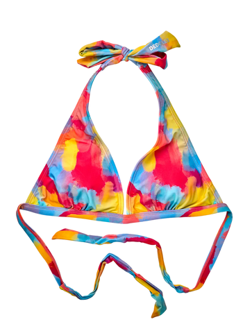 Top bikini Buonumore a triangolo Astratto colorato