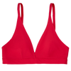 Bralette a triangolo senza cuciture da donna, rosso passione