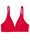 Bralette a triangolo senza cuciture da donna, rosso passione