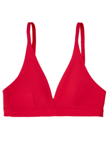 Bralette a triangolo senza cuciture da donna, rosso passione