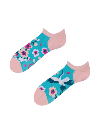 Calzini sneaker Buonumore Fiori di ciliegio e airone