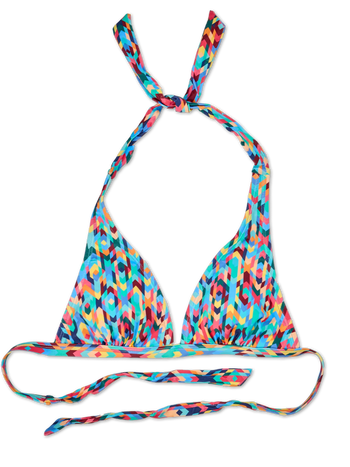 Top bikini Buonumore a triangolo Mosaico colorato