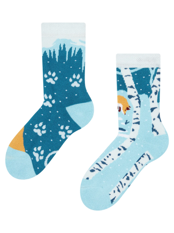 Calzini caldi Buonumore per bambini Volpe in inverno