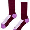 Calzini in lana di alpaca bordeaux e viola