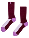 Calzini in lana di alpaca bordeaux e viola