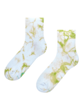Calzini a metà polpaccio lime tie-dye