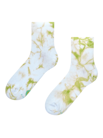 Calzini a metà polpaccio lime tie-dye