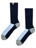 Calzini in lana di alpaca blu scuro e azzurro