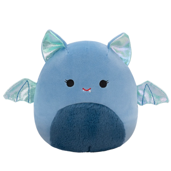 Squishmallows Este il pipistrello blu con pancia crespa e ali metallizzate, 20 cm