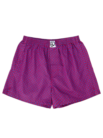 Boxer da uomo in fantasia blue e magenta