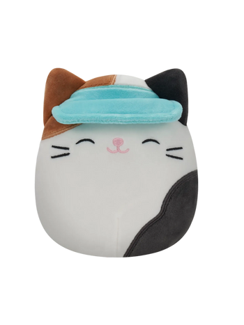 Squishmallows Cam il gatto pezzato con visiera, 20 cm