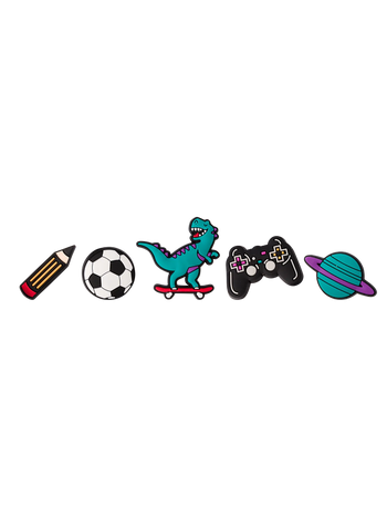 Confezione da 5 charm decorativi Buonumore per lacci da scarpe Tempo di giochi