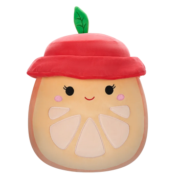 Squishmallows Celia la fetta d’arancia con cappello rosso, 30 cm