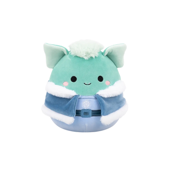 Squishmallows Troye il goblin verde pallido con outfit invernale, 20 cm