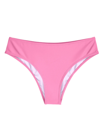 Slip bikini a vita media rosa confetto