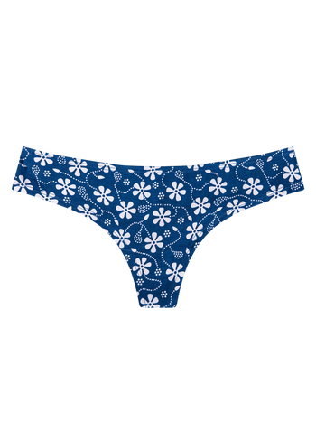 Slip brasiliano Buonumore da donna Fantasia in blu