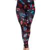 Leggings da palestra Buonumore Fiori al neon