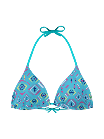 Top Bikini a Triangolo Buonumore Stampa azteca
