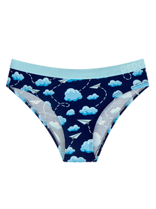 Slip da donna in modal Aerei di carta e nuvole