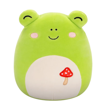 Squishmallows Wendy la rana verde con funghetto ricamato, 20 cm