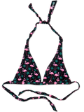 Top bikini Buonumore a triangolo Fenicotteri e foglie