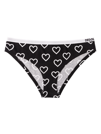 Slip da donna Buonumore Cuori bianchi e neri