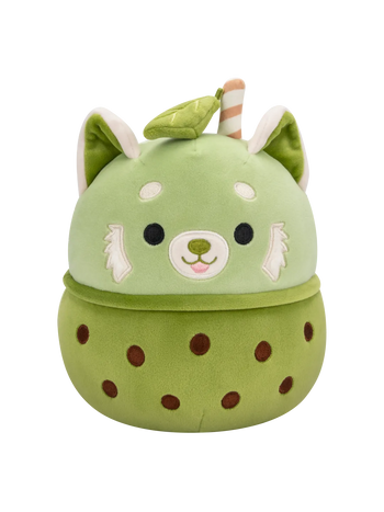 Squishmallows Eitan, il panda rosso Matcha con Boba, 20 cm