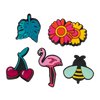 Confezione da 5 charm decorativi Buonumore per lacci da scarpe Giardino