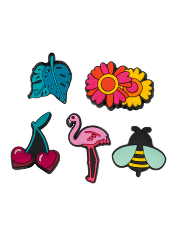 Confezione da 5 charm decorativi Buonumore per lacci da scarpe Giardino