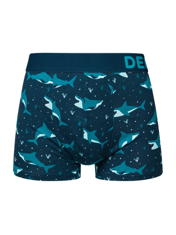 Boxer aderenti corti da uomo Squalo blu