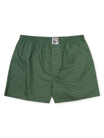 Boxer da uomo con fantasia verde pastello