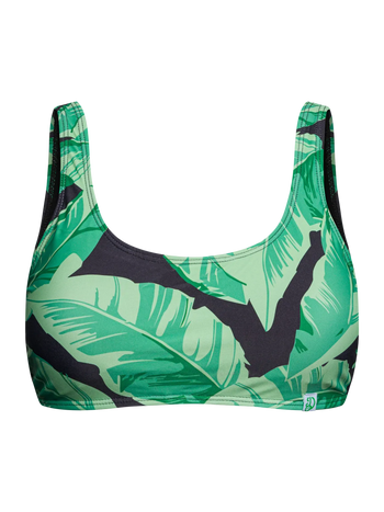 Top bikini sportivo Buonumore Foglie di banano