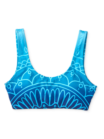 Top bikini sportivo Buonumore Mandala acqua