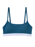 Bralette da donna in modal blu tè scuro