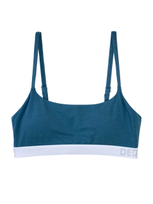 Bralette da donna in modal blu tè scuro