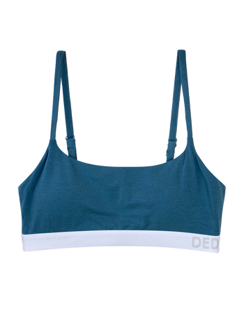 Bralette da donna in modal blu tè scuro