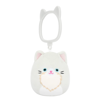 Portachiavi Squishmallows Zachariah il gatto d'Angora, 9 cm