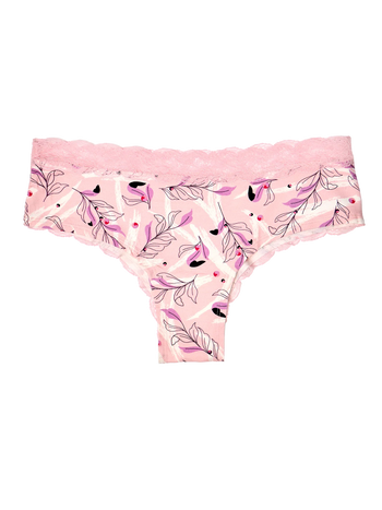 Slip da donna con inserti in pizzo Brezza rosa