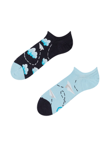 Calzini sneaker Buonumore Aerei di carta e nuvole