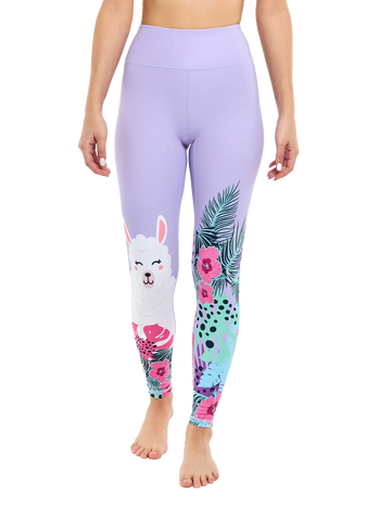 Leggings da palestra Buonumore Lama e fiori