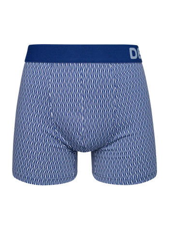Boxer aderenti da uomo stampati blu e grigio