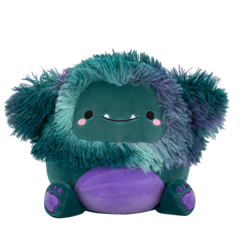 Squishmallows JT il Bigfoot verde-blu scuro con pancia viola, 20 cm