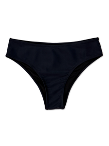 Slip bikini a vita media nero intenso