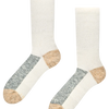 Calzini in lana di alpaca beige e grigio