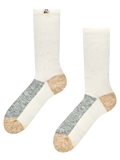 Calzini in lana di alpaca beige e grigio