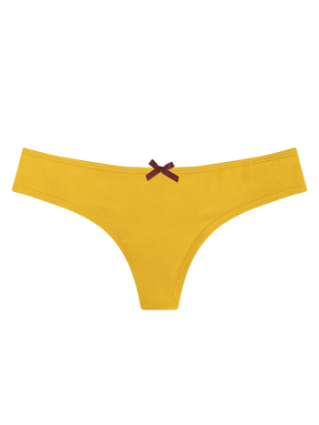Slip brasiliano da donna giallo senape