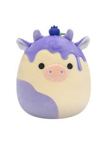 Squishmallows Benito, la mucca cheesecake ai mirtilli, 20 cm