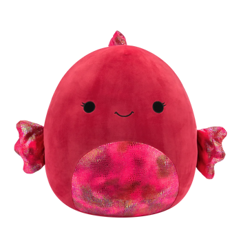 Squishmallows Barella il pesce combattente lampone, 40 cm