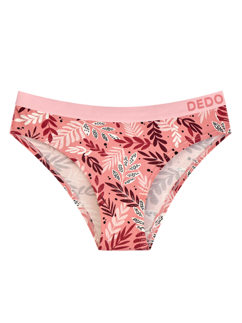 Slip da donna in modal Foglie rosa